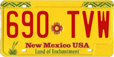 NM license plate 690TVW