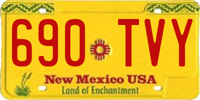 NM license plate 690TVY