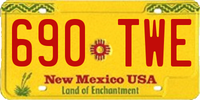 NM license plate 690TWE