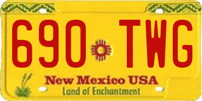 NM license plate 690TWG