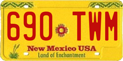 NM license plate 690TWM