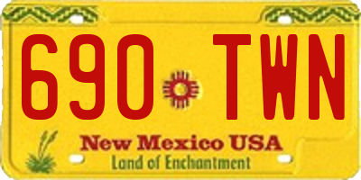 NM license plate 690TWN