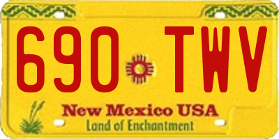 NM license plate 690TWV