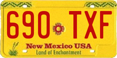 NM license plate 690TXF
