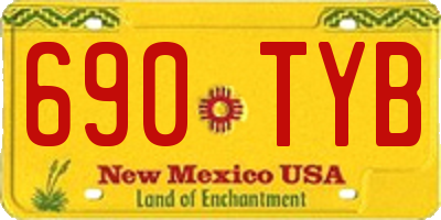 NM license plate 690TYB