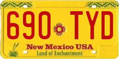 NM license plate 690TYD