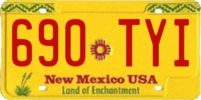 NM license plate 690TYI