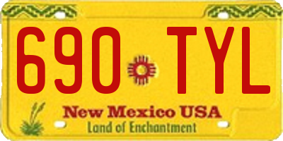 NM license plate 690TYL