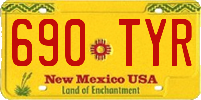 NM license plate 690TYR