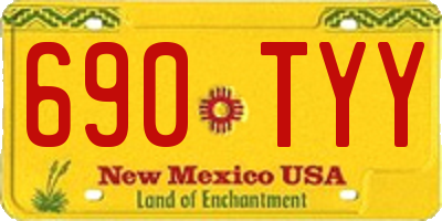 NM license plate 690TYY