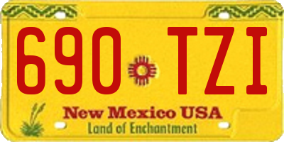 NM license plate 690TZI