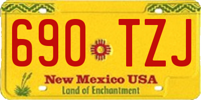 NM license plate 690TZJ