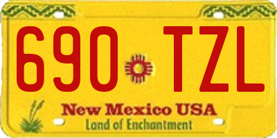 NM license plate 690TZL