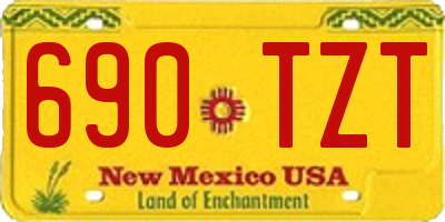 NM license plate 690TZT