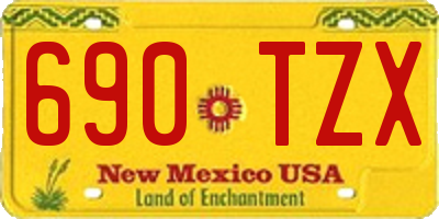 NM license plate 690TZX