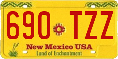 NM license plate 690TZZ