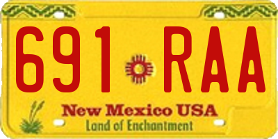 NM license plate 691RAA