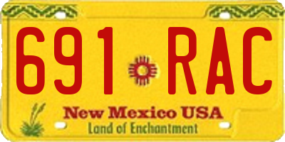 NM license plate 691RAC