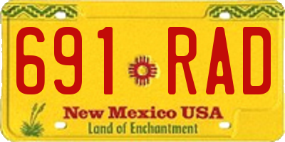 NM license plate 691RAD