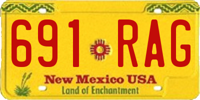 NM license plate 691RAG