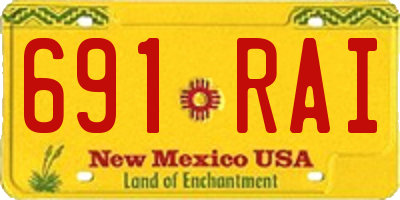 NM license plate 691RAI