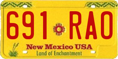 NM license plate 691RAO