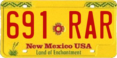 NM license plate 691RAR