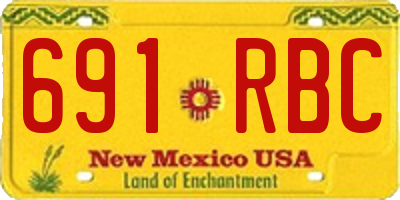 NM license plate 691RBC