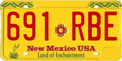 NM license plate 691RBE