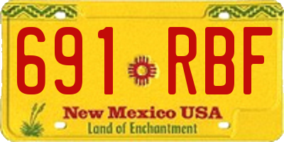 NM license plate 691RBF