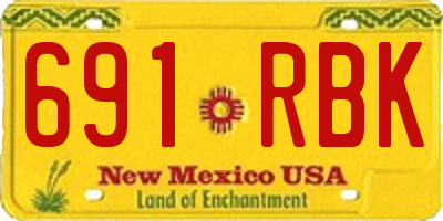 NM license plate 691RBK