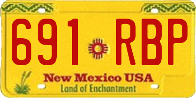 NM license plate 691RBP