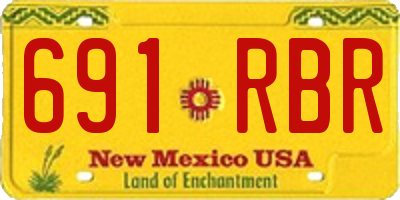 NM license plate 691RBR