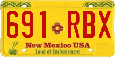 NM license plate 691RBX