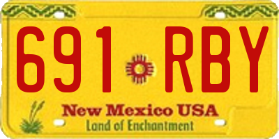 NM license plate 691RBY