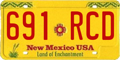 NM license plate 691RCD