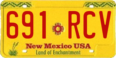 NM license plate 691RCV