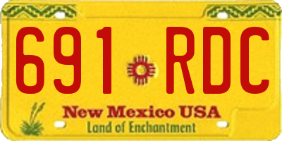 NM license plate 691RDC