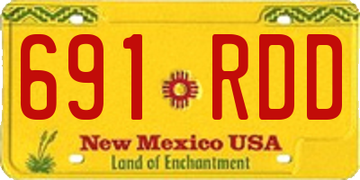 NM license plate 691RDD