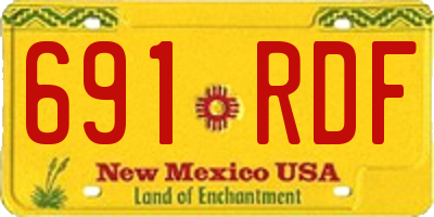 NM license plate 691RDF