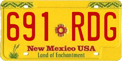 NM license plate 691RDG