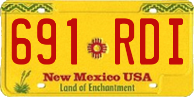 NM license plate 691RDI