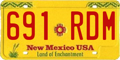 NM license plate 691RDM