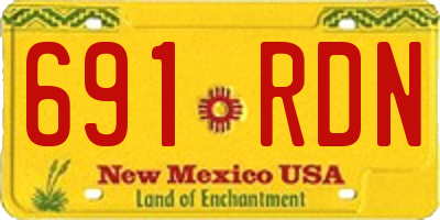 NM license plate 691RDN