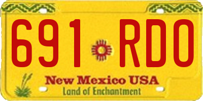 NM license plate 691RDO