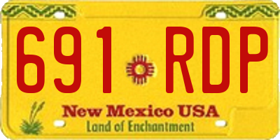 NM license plate 691RDP