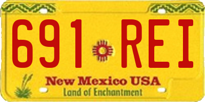 NM license plate 691REI