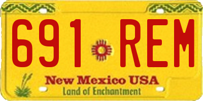 NM license plate 691REM