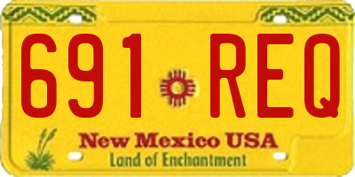 NM license plate 691REQ