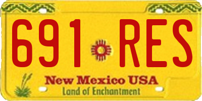 NM license plate 691RES